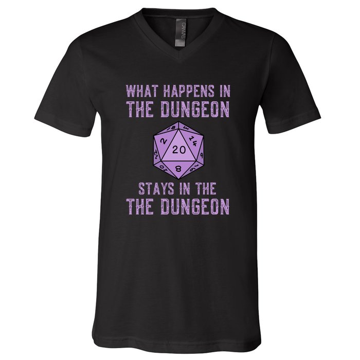 Funny RPG D20 Dungeon Game Gift V-Neck T-Shirt