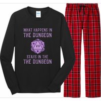 Funny RPG D20 Dungeon Game Gift Long Sleeve Pajama Set