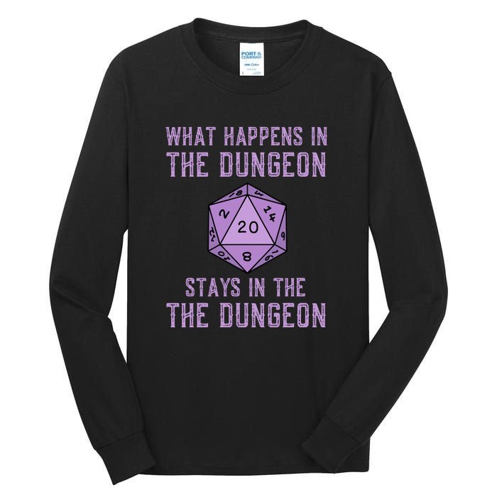 Funny RPG D20 Dungeon Game Gift Tall Long Sleeve T-Shirt