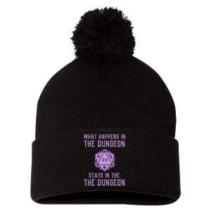 Funny RPG D20 Dungeon Game Gift Pom Pom 12in Knit Beanie