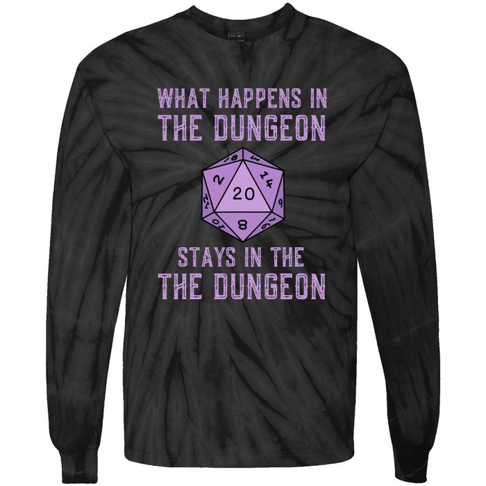 Funny RPG D20 Dungeon Game Gift Tie-Dye Long Sleeve Shirt