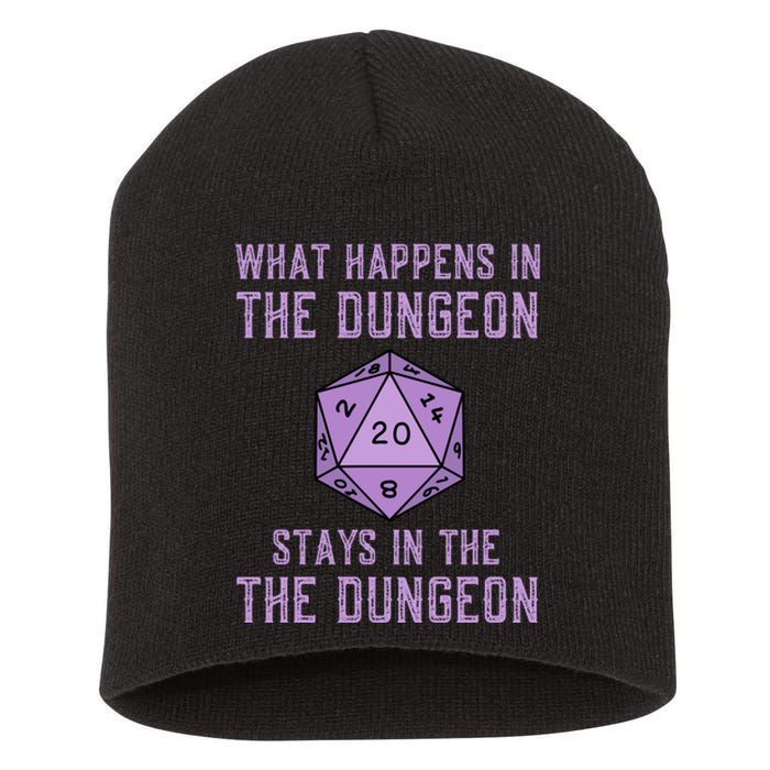 Funny RPG D20 Dungeon Game Gift Short Acrylic Beanie