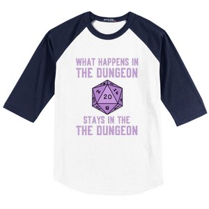 Funny RPG D20 Dungeon Game Gift Baseball Sleeve Shirt