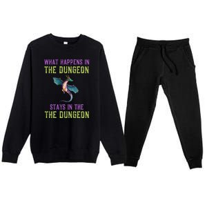 Funny RPG D20 Dungeon Game Gift Premium Crewneck Sweatsuit Set