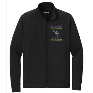 Funny RPG D20 Dungeon Game Gift Stretch Full-Zip Cadet Jacket