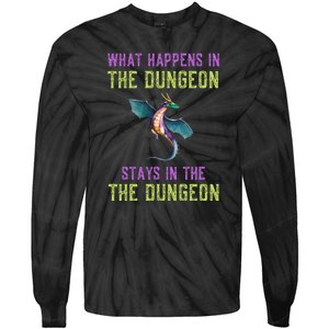 Funny RPG D20 Dungeon Game Gift Tie-Dye Long Sleeve Shirt