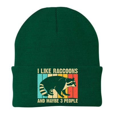 Funny Raccoon Design For Men Women Raccoon Lover Introvert Knit Cap Winter Beanie