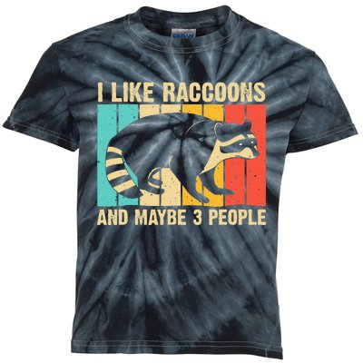 Funny Raccoon Design For Men Women Raccoon Lover Introvert Kids Tie-Dye T-Shirt