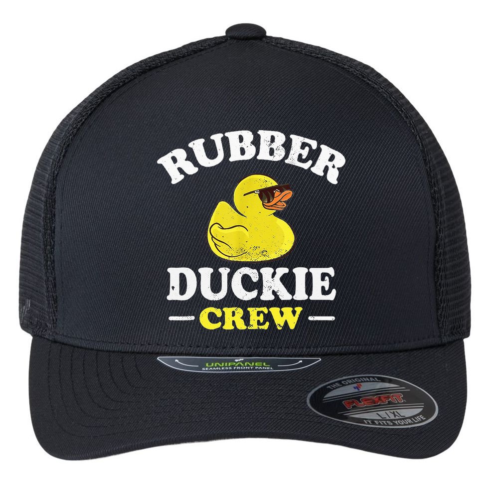 Funny Rubber Duck Yellow Duckie Crew Bath Ducks Duckling Toy Flexfit Unipanel Trucker Cap
