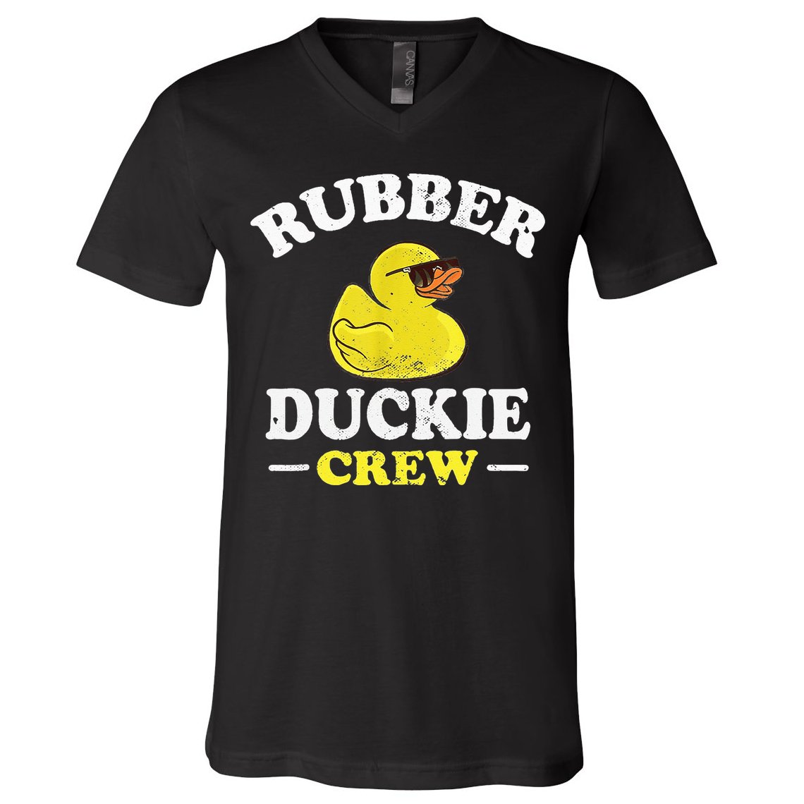Funny Rubber Duck Yellow Duckie Crew Bath Ducks Duckling Toy V-Neck T-Shirt