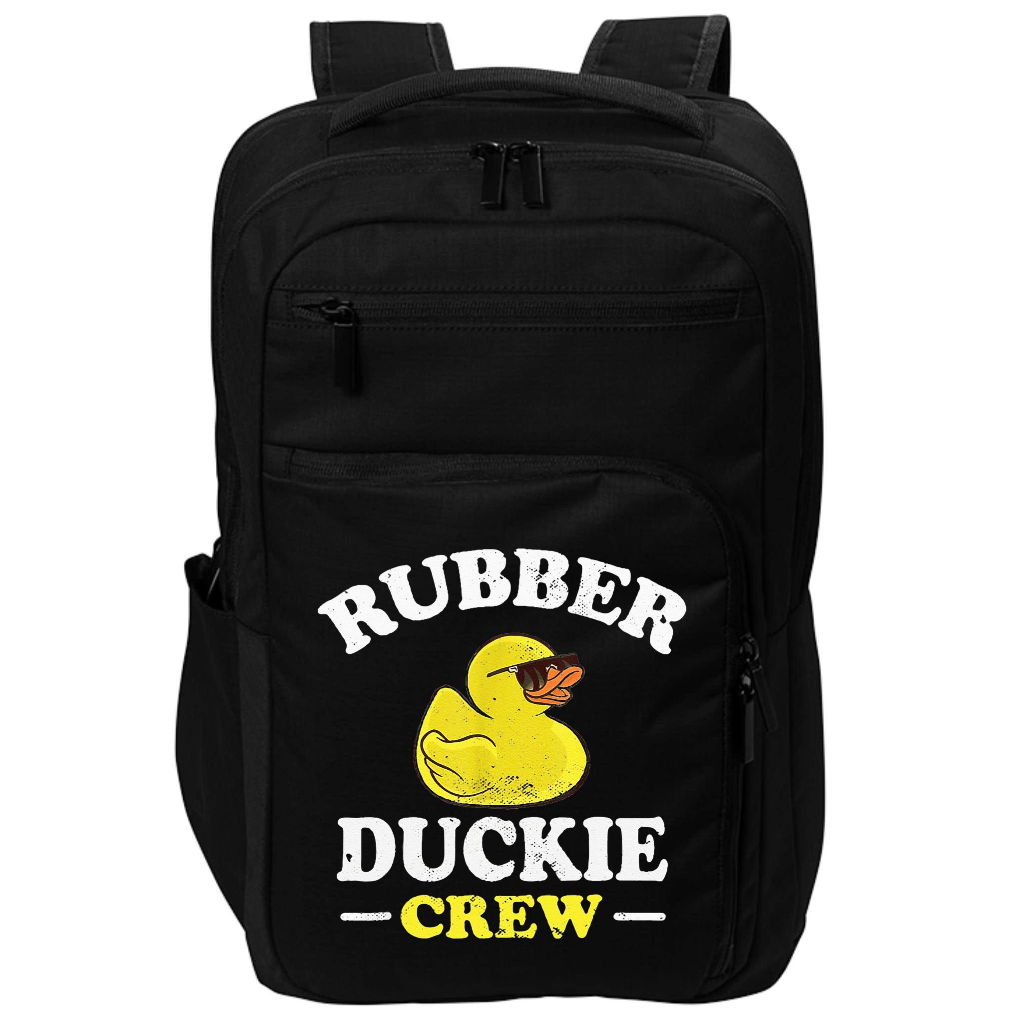 Funny Rubber Duck Yellow Duckie Crew Bath Ducks Duckling Toy Impact Tech Backpack