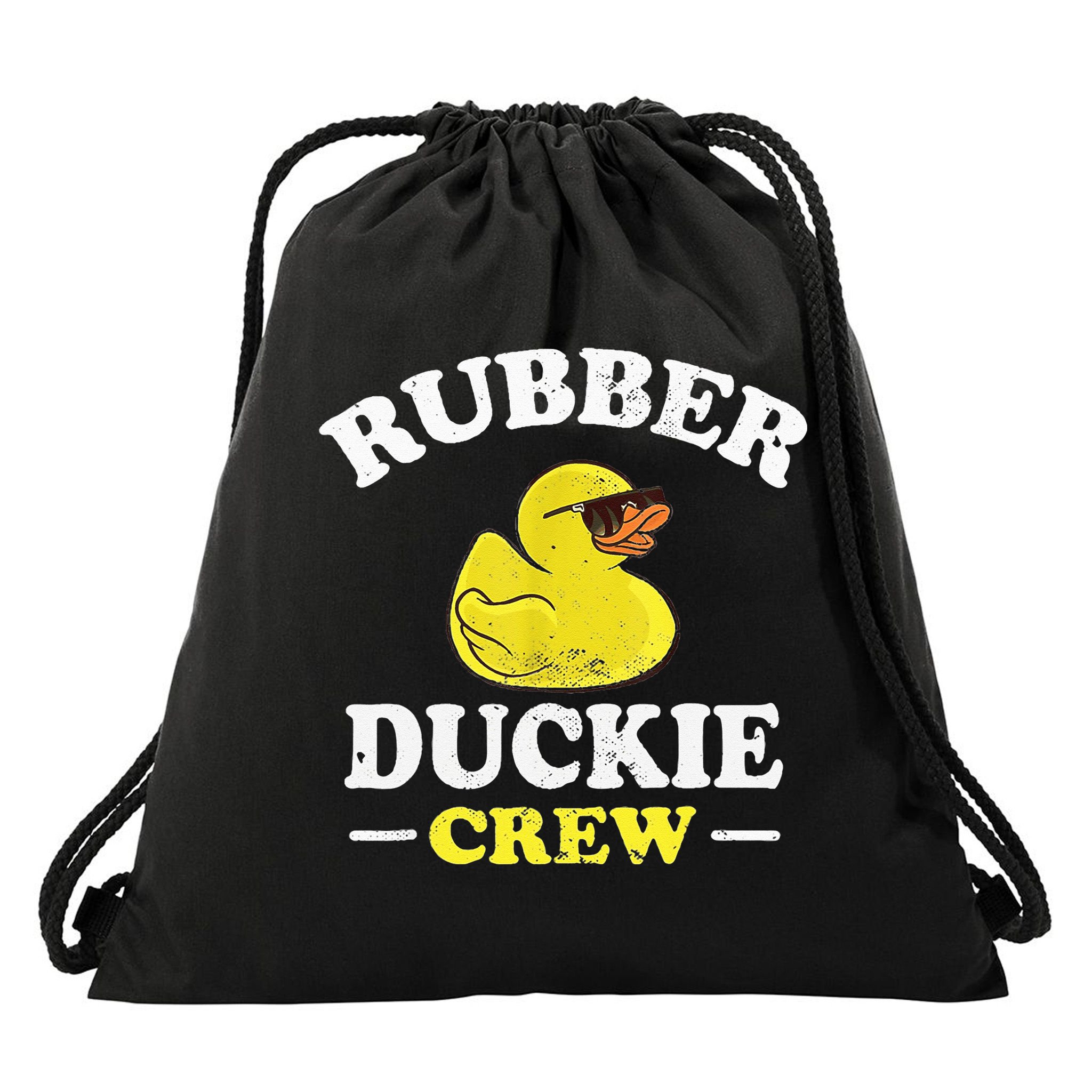 Funny Rubber Duck Yellow Duckie Crew Bath Ducks Duckling Toy Drawstring Bag