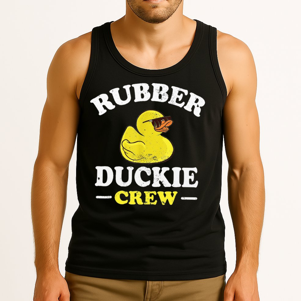 Funny Rubber Duck Yellow Duckie Crew Bath Ducks Duckling Toy Tank Top