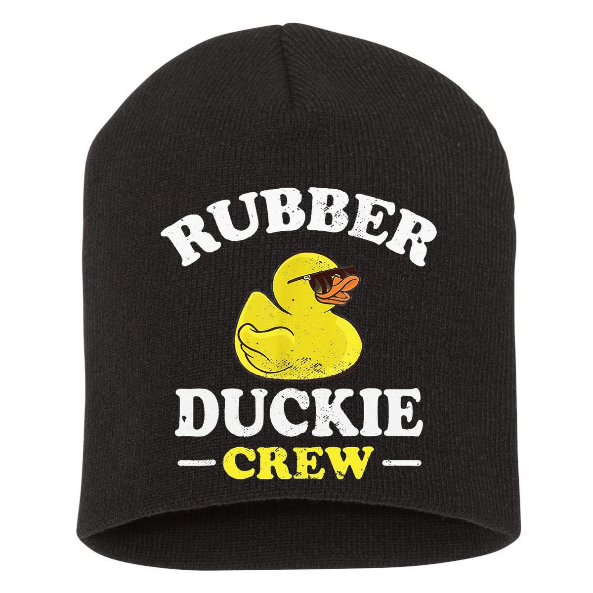 Funny Rubber Duck Yellow Duckie Crew Bath Ducks Duckling Toy Short Acrylic Beanie