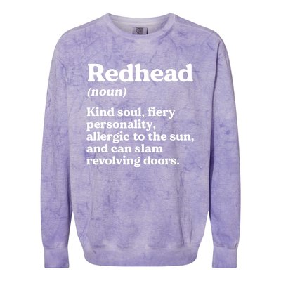 Funny Redhead Definition Ginger Red Hair MC1R Gene Colorblast Crewneck Sweatshirt