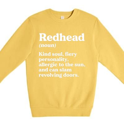 Funny Redhead Definition Ginger Red Hair MC1R Gene Premium Crewneck Sweatshirt