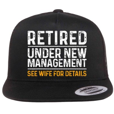 Funny Retirement Design Men Dad Retiring Party Humor Lovers Flat Bill Trucker Hat