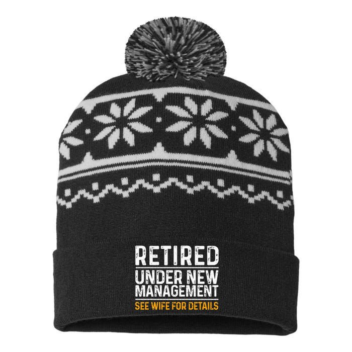 Funny Retirement Design Men Dad Retiring Party Humor Lovers USA-Made Snowflake Beanie