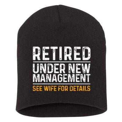 Funny Retirement Design Men Dad Retiring Party Humor Lovers Short Acrylic Beanie