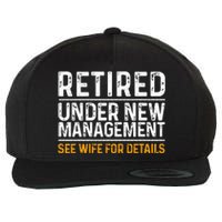 Funny Retirement Design Men Dad Retiring Party Humor Lovers Wool Snapback Cap