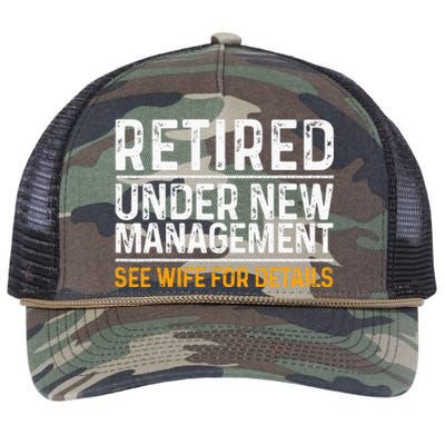 Funny Retirement Design Men Dad Retiring Party Humor Lovers Retro Rope Trucker Hat Cap