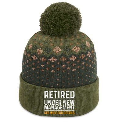 Funny Retirement Design Men Dad Retiring Party Humor Lovers The Baniff Cuffed Pom Beanie