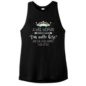 Funny Retirement Designs For Women Retiring Employee Ladies PosiCharge Tri-Blend Wicking Tank