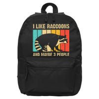 Funny Raccoon Design For Women Raccoon Lover 16 in Basic Backpack