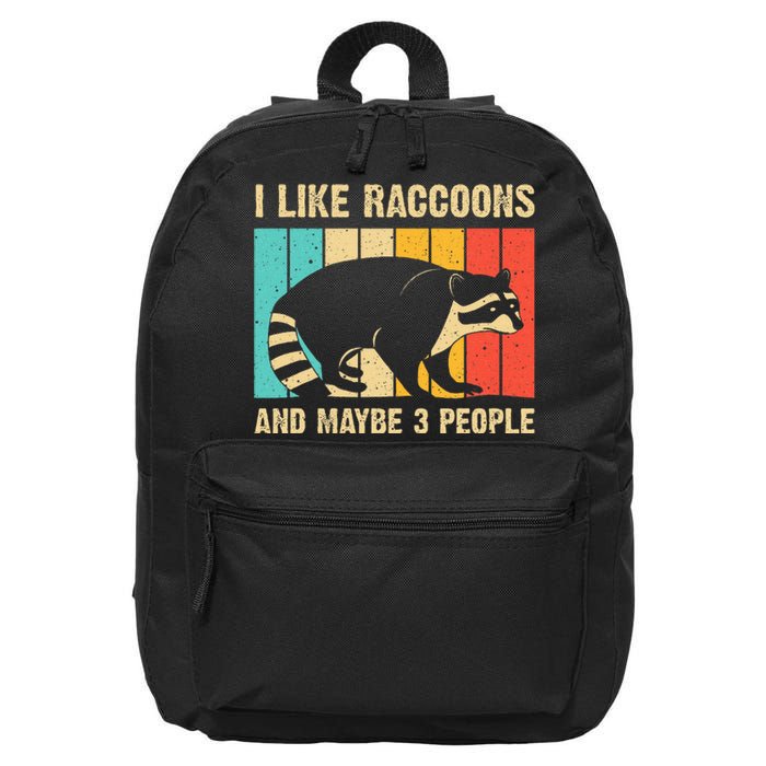 Funny Raccoon Design For Women Raccoon Lover 16 in Basic Backpack