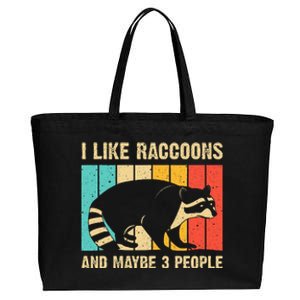 Funny Raccoon Design For Women Raccoon Lover Cotton Canvas Jumbo Tote