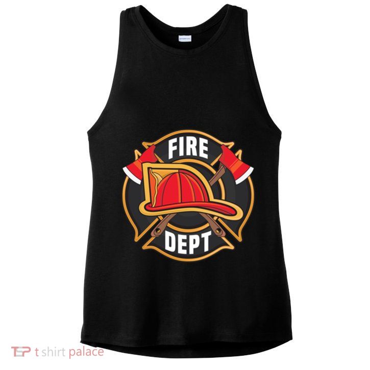 Fire Rescue Departt Firefighters Fire Ems Duty Uniform Funny Gift Ladies PosiCharge Tri-Blend Wicking Tank