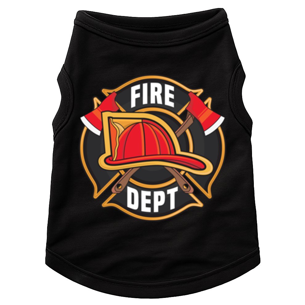 Fire Rescue Departt Firefighters Fire Ems Duty Uniform Funny Gift Doggie Tank