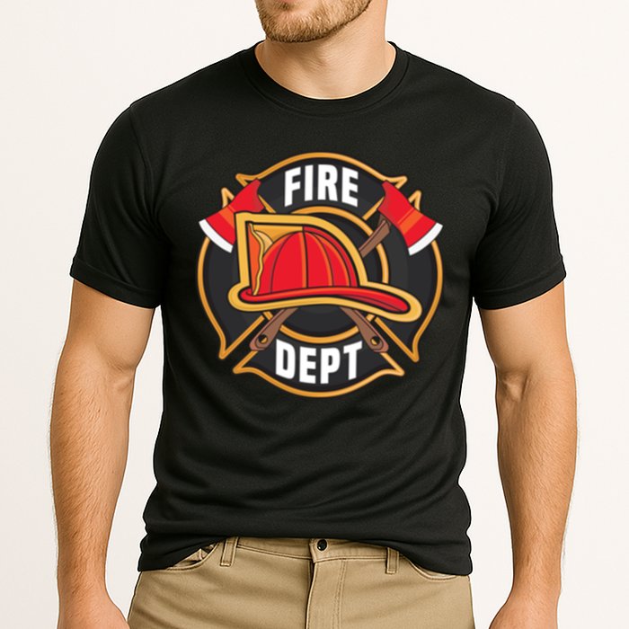 Fire Rescue Departt Firefighters Fire Ems Duty Uniform Funny Gift Cooling Performance Crew T-Shirt