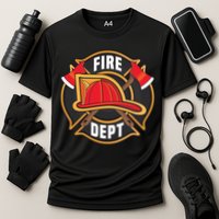 Fire Rescue Departt Firefighters Fire Ems Duty Uniform Funny Gift Cooling Performance Crew T-Shirt