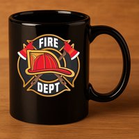 Fire Rescue Departt Firefighters Fire Ems Duty Uniform Funny Gift 11oz C Handle Ceramic Mug