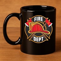 Fire Rescue Departt Firefighters Fire Ems Duty Uniform Funny Gift 11oz C Handle Ceramic Mug