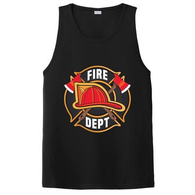 Fire Rescue Departt Firefighters Fire Ems Duty Uniform Funny Gift PosiCharge Competitor Tank