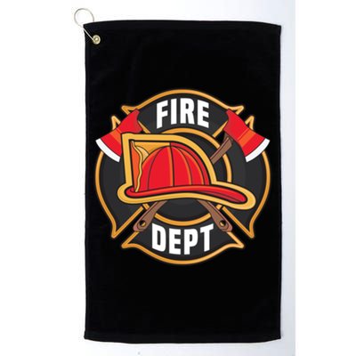 Fire Rescue Departt Firefighters Fire Ems Duty Uniform Funny Gift Golf Towel