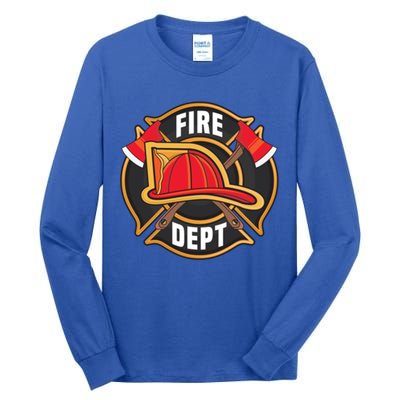 Fire Rescue Departt Firefighters Fire Ems Duty Uniform Funny Gift Tall Long Sleeve T-Shirt