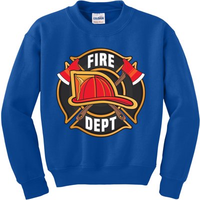 Fire Rescue Departt Firefighters Fire Ems Duty Uniform Funny Gift Kids Sweatshirt
