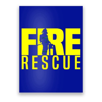 Fire Rescue Departt Firefighters Fire Uniform Duty Gift Poster