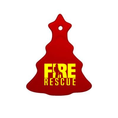 Fire Rescue Departt Firefighters Fire Uniform Duty Gift Ceramic Tree Ornament