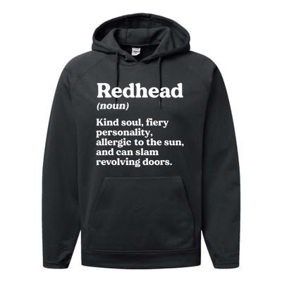 Funny Redhead Definition Ginger Red Hair MC1R Gene Performance Fleece Hoodie