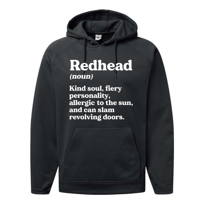 Funny Redhead Definition Ginger Red Hair MC1R Gene Performance Fleece Hoodie