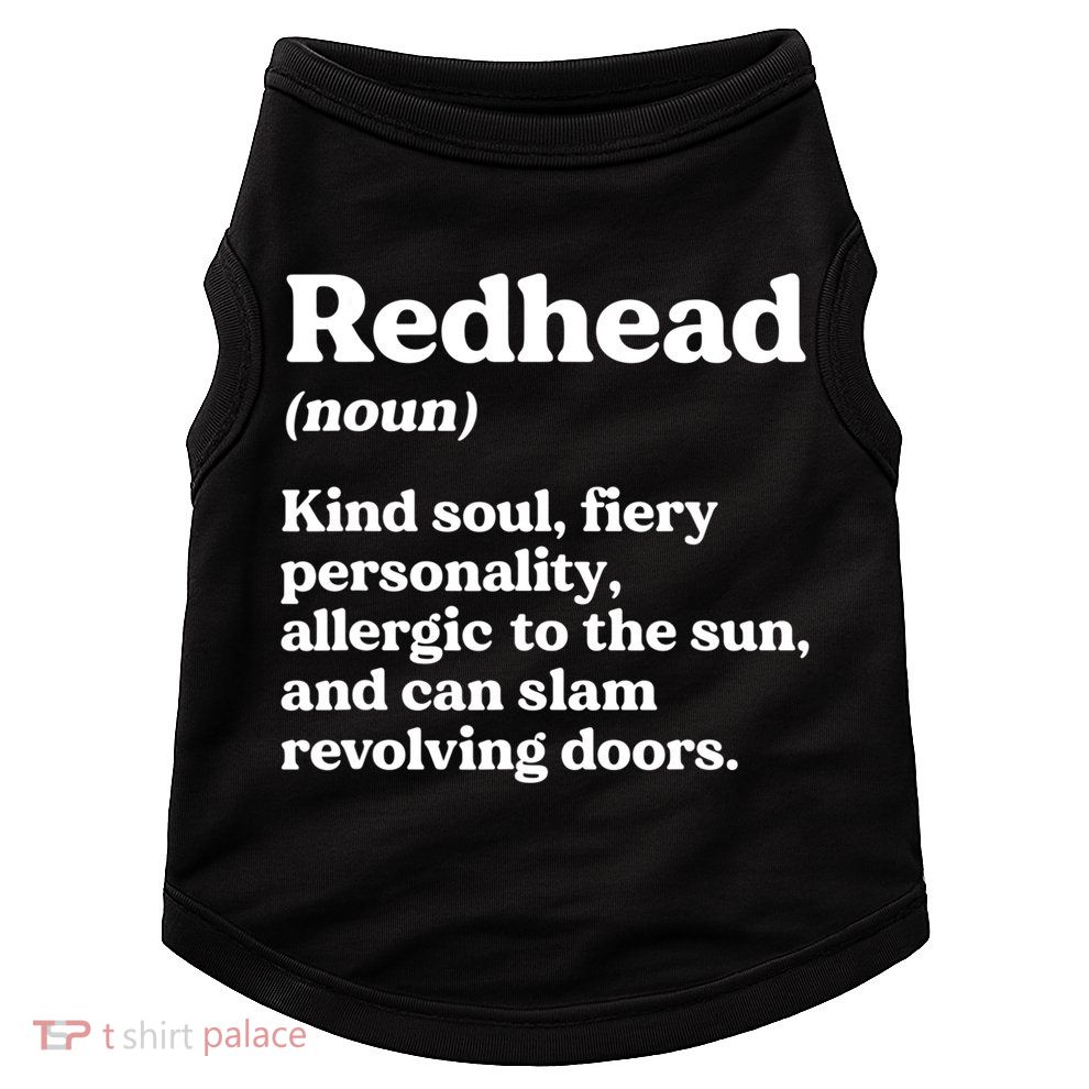 Funny Redhead Definition Ginger Red Hair MC1R Gene Doggie Tank