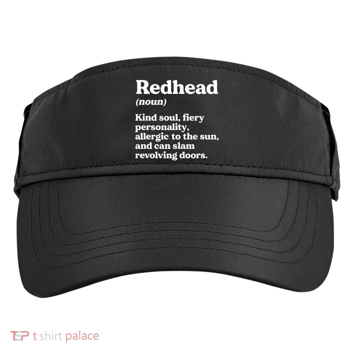 Funny Redhead Definition Ginger Red Hair MC1R Gene Adult Drive Performance Visor