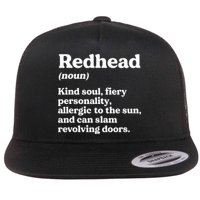 Funny Redhead Definition Ginger Red Hair MC1R Gene Flat Bill Trucker Hat