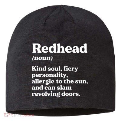 Funny Redhead Definition Ginger Red Hair MC1R Gene Sustainable Beanie