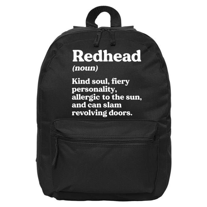 Funny Redhead Definition Ginger Red Hair MC1R Gene 16 in Basic Backpack