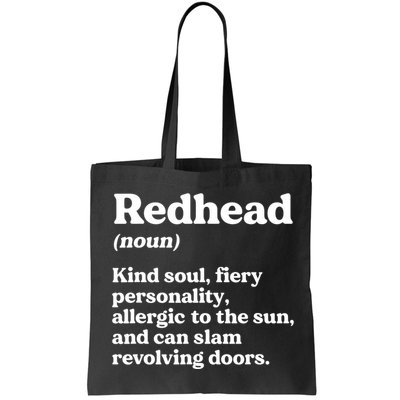 Funny Redhead Definition Ginger Red Hair MC1R Gene Bag